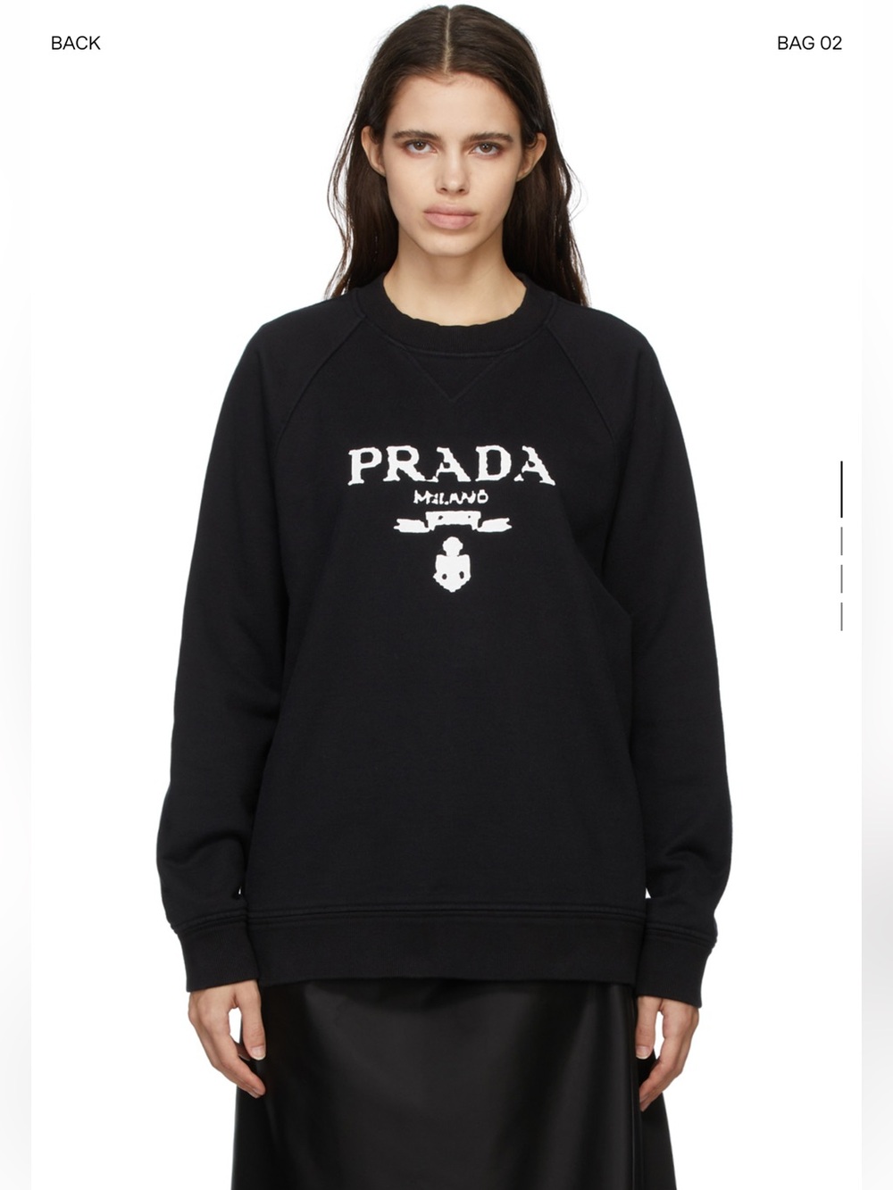 Authentic Prada Black Logo Sweatshirt size M